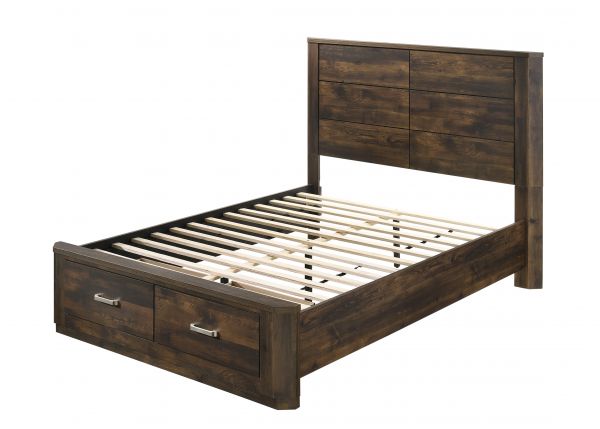 Acme Furniture - Elettra Queen Bed in Rustic Walnut - 24200Q - GreatFurnitureDeal