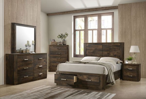 Acme Furniture - Elettra Dresser with Mirror in Rustic Walnut - 24855DM - GreatFurnitureDeal