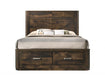 Acme Furniture - Elettra 6 Piece Eastern King Bedroom Set in Rustic Walnut - 24197EK-6SET - GreatFurnitureDeal