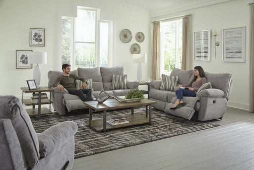Catnapper - Sadler 2 Piece Lay Flat Reclining Sofa Set in Mica - 2415-19-MICA - GreatFurnitureDeal
