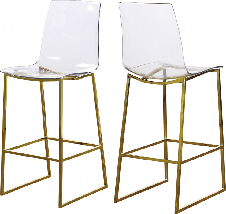 Meridian Furniture - Lumen Counter Stool Set of 2 in Gold - 719 - GreatFurnitureDeal