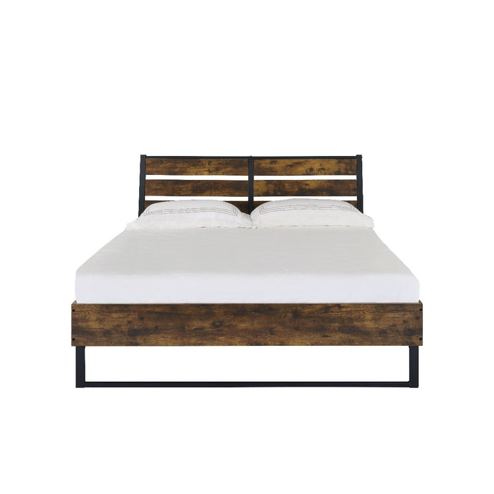 Acme Furniture - Juvanth Eastern King Bed in Oak & Black - 24247EK - GreatFurnitureDeal