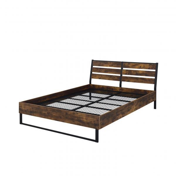 Acme Furniture - Juvanth 5 Piece Queen Bedroom Set in Oak & Black - 24250Q-5SET