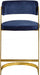Meridian Furniture - Stephanie Velvet Counter Stool Set of 2 in Navy - 796Navy-C - GreatFurnitureDeal