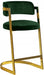 Meridian Furniture - Stephanie Velvet Counter Stool Set of 2 in Green - 796Green-C - GreatFurnitureDeal