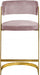 Meridian Furniture - Stephanie Velvet Counter Stool Set of 2 in Pink - 796Pink-C - GreatFurnitureDeal