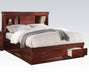 Acme Furniture - Louis Philippe III Queen Bed with Storage in Cherry - 24380Q - GreatFurnitureDeal