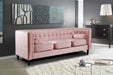 Meridian Furniture - Taylor 3 Piece Living Room Set in Pink - 642Pink-S-3SET - GreatFurnitureDeal