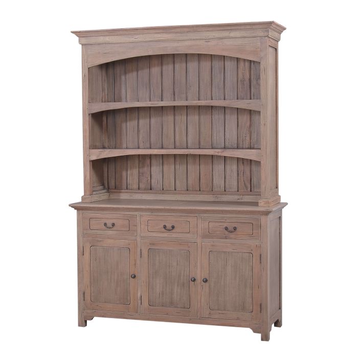Bramble - Aries Open Hutch in Driftwood - BR-FAC-24447DRW - GreatFurnitureDeal