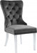 Meridian Furniture - Miley Velvet Dining Chair with Acrylic Legs Set of 2 in Grey - 746Grey-C - GreatFurnitureDeal