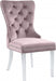 Meridian Furniture - Miley Velvet Dining Chair with Acrylic Legs Set of 2 in Pink - 746Pink-C - GreatFurnitureDeal