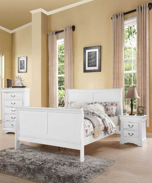 Acme Furniture - Louis Philippe III 3 Piece Eastern King Bedroom Set in White - 24497EK-3SET - GreatFurnitureDeal