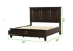 GFD Home - Hamilton King 4 Piece Storage Bedroom Set in Walnut made with Engineered Wood - GreatFurnitureDeal