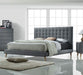 Acme Furniture - Valda Light Gray Fabric 3 Piece Eastern King Bed - 24517EK