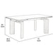 GFD Home - Tempered Glass Top Extendable Dining Table with Double Pedestal Base, Gray - GreatFurnitureDeal