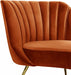 Meridian Furniture - Margo Velvet Chaise Lounge in Cognac - 622Cognac-Chaise - GreatFurnitureDeal