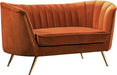 Meridian Furniture - Margo 3 Piece Living Room Set in Cognac -  622Cognac-S-3SET - GreatFurnitureDeal
