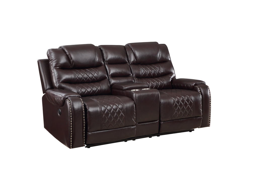 GFD Home - Tennessee Power Reclining 2 Pc Sofa Set in Espresso - GreatFurnitureDeal