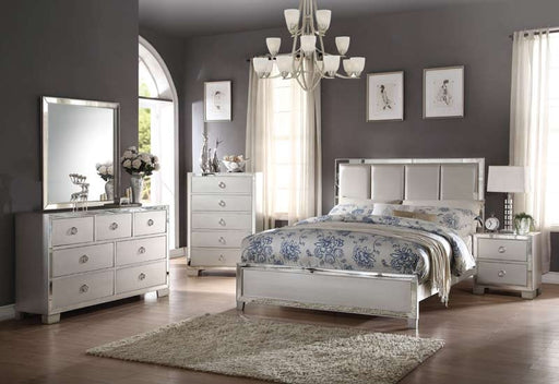 Acme Furniture - Voeville II Platinum PU & Platinum 5 Piece Queen Bedroom Set - 24830Q-5SET