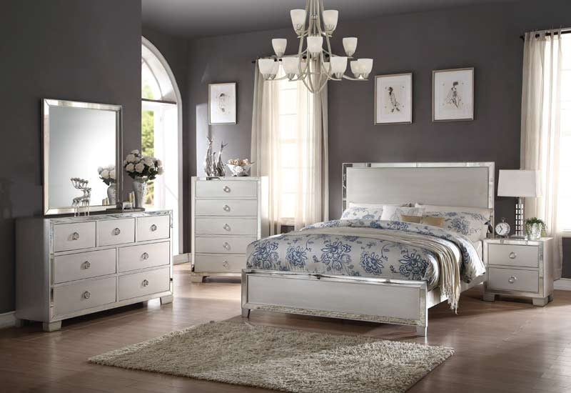 Acme Furniture - Voeville II Platinum 4 Piece Queen Bedroom Set - 24840Q-4SET