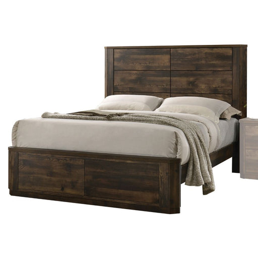 Acme Furniture - Elettra Queen Bed in Rustic Walnut - 24850Q - GreatFurnitureDeal