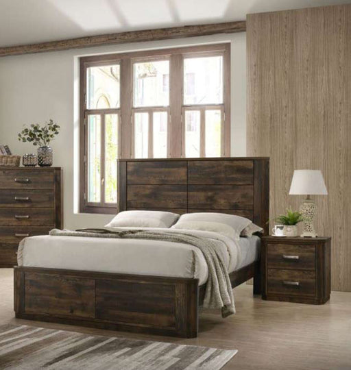 Acme Furniture - Elettra 3 Piece Eastern King Bedroom Set in Rustic Walnut - 24197EK-3SET - GreatFurnitureDeal