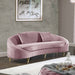 Meridian Furniture - Serpentine 3 Piece Living Room Set in Pink -  679Pink-S-3SET - GreatFurnitureDeal