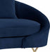 Meridian Furniture - Serpentine Velvet Loveseat in Navy - 679Navy-L - GreatFurnitureDeal