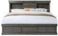 Acme Furniture - Louis Philippe III Queen Bed w-Storage in Dark Gray - 24930Q - GreatFurnitureDeal