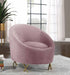 Meridian Furniture - Serpentine 3 Piece Living Room Set in Pink -  679Pink-S-3SET - GreatFurnitureDeal
