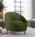 Meridian Furniture - Serpentine 3 Piece Living Room Set in Olive -  679Olive-S-3SET - GreatFurnitureDeal