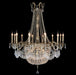 AICO Furniture - Summer Palace Clear Glass Antique Brass 24 Light Chandelier - AIC-LT-CH905-24ABR - GreatFurnitureDeal