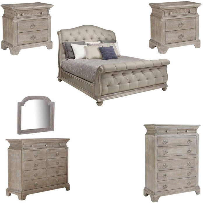 ART Furniture - Summer Creek 6 Piece Queen Bedroom Set in Scrubbed Oak - 251125-1303-6SET