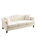 GFD Home -[Video] 3+1 Combination of Chesterfield sofa and chair, Beige Velvet, two pillows for living room, bedroom, office, apartment. - GreatFurnitureDeal