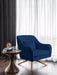 Meridian Furniture - Paloma Velvet Swivel Accent Chair in Navy - 585Navy - GreatFurnitureDeal