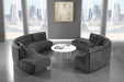 Meridian Furniture - Kenzi 2 Piece Sectional Velvet in Grey - 641Grey-Sectional - GreatFurnitureDeal