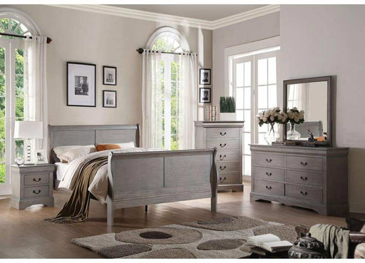 Acme Furniture - Louis Philippe IIi 6 Piece Eastern King Bedroom Set in Antique Grey - 25497EK-6SET - GreatFurnitureDeal