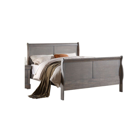 Acme Furniture - Louis Philippe III King Bed in Antique Gray - 25497EK - GreatFurnitureDeal