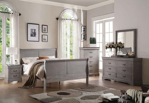 Acme Furniture - Louis Philippe IIi 6 Piece Queen Bedroom Set in Antique Grey - 25500Q-6SET - GreatFurnitureDeal