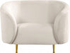 Meridian Furniture - Lavilla 3 Piece Living Room Set in Cream - 611Cream-S-3SET - GreatFurnitureDeal