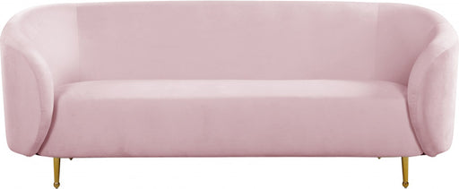 Meridian Furniture - Lavilla Velvet Sofa in Pink - 611Pink-S - GreatFurnitureDeal