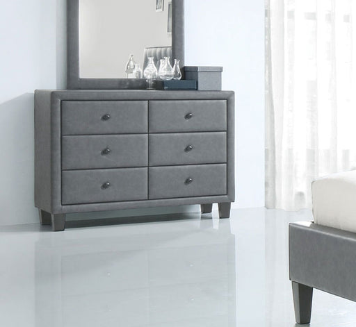 Acme Furniture - Saveria 2-Tone Gray PU Dresser - 25665 - GreatFurnitureDeal