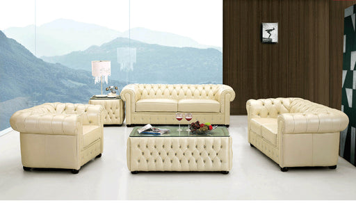 ESF Furniture - 258 2 Piece Sofa Set in Ivory - 258-S+L - GreatFurnitureDeal