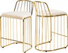 Meridian Furniture - Gio Velvet Counter Stool Set of 2 in Cream - 759Cream - GreatFurnitureDeal
