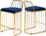 Meridian Furniture - Gio Velvet Counter Stool Set of 2 in Navy - 759Navy - GreatFurnitureDeal