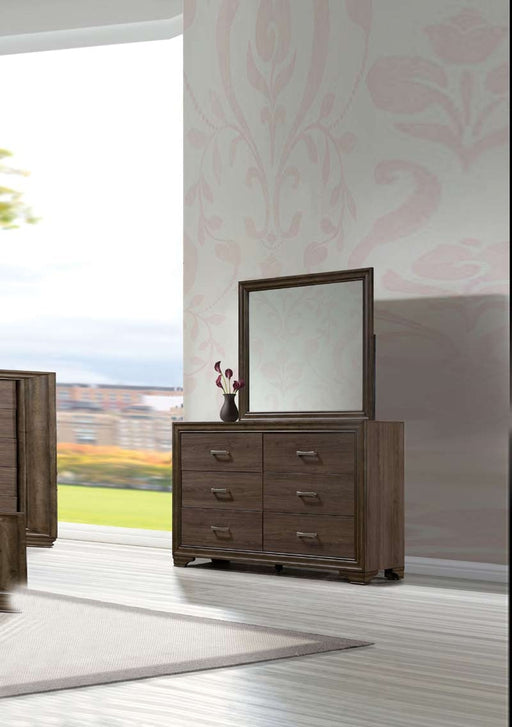 Acme Furniture - Cyrille Walnut Dresser with Mirror - 25854-55