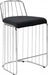 Meridian Furniture - Gio Velvet Counter Stool Set of 2 in Black - 760Black - GreatFurnitureDeal
