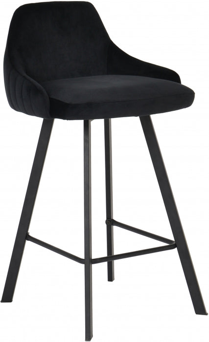 Meridian Furniture - Viviene Counter Stool in Black (Set of 2) - 761Black - GreatFurnitureDeal
