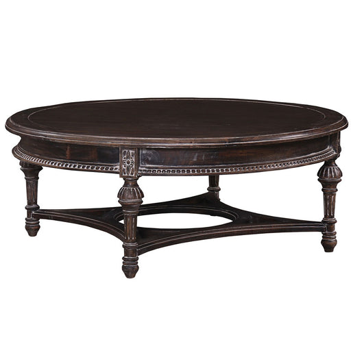 Bramble - Louis Round Coffee Table in COCOA - 25920-CCA - GreatFurnitureDeal