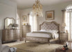 Acme Furniture - Chelmsford Beige Fabric & Antique Taupe 5 Piece Queen Bedroom Set - 26050Q-5SET